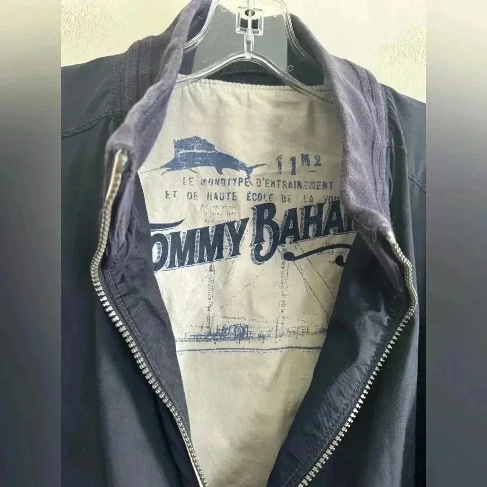 Vintage Tommy Bahama men Cannes Cruiser Full Zip Jacket Navy Size XL